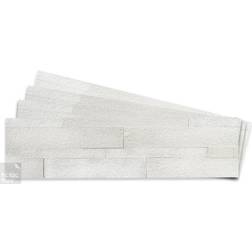 Tic Tac Tiles 12-Sheets White Peel, Stick Self-Adhesive 3D Stone Tile Backsplash [11.6
